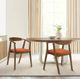 Armen Living Santana 2-Piece Orange Dining Chair Set-4