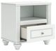 Signature Design by Ashley® Kozlani White Nightstand-1
