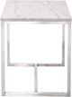 Magnussen Home® Esme Brushed Nickel/White Marble Rectangular End Table-3