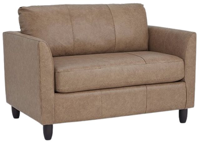 Best® Home Furnishings Customizable Bayment Leather Chair and a Half with Dark Walnut Legs-0