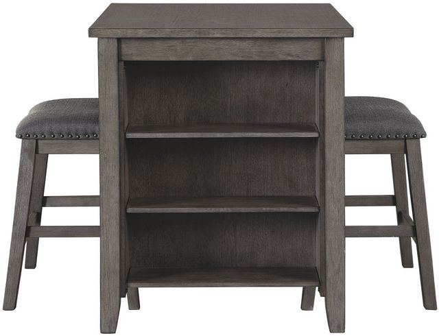 Signature Design by Ashley® Caitbrook 3-Piece Gray Counter Dining Table Set-2