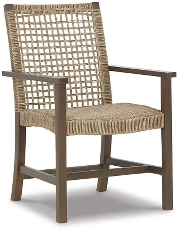 Signature Design by Ashley® Germalia Brown Outdoor Dining Arm Chair-0