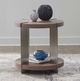 Liberty Furniture Harlow Sandstone Round End Table with Satin Nickel Base-1