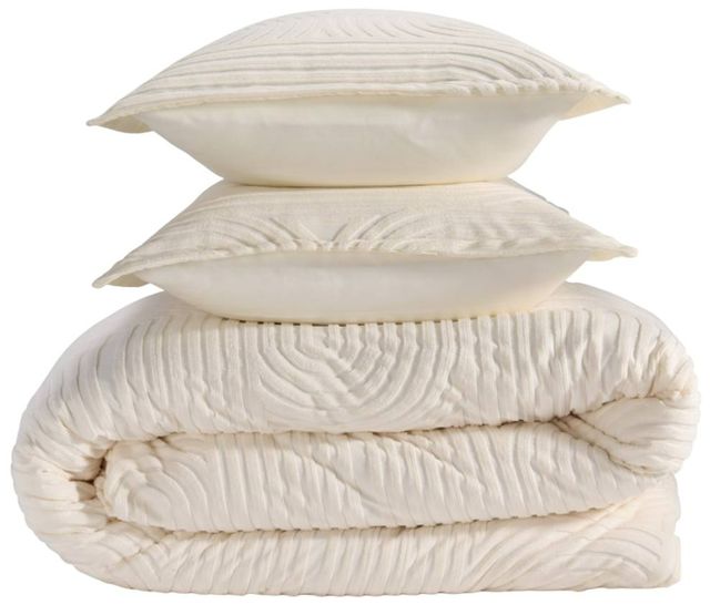 BEDGEAR® Performance® 3-Piece Racetrack/Cream Moisture-Wicking King Duvet and Sham Set-0