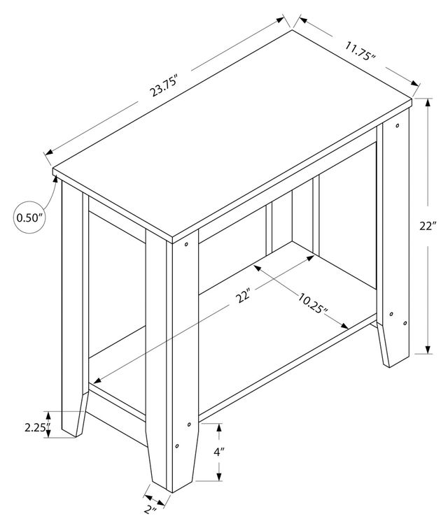 Monarch Specialties Inc. White Accent Table-3