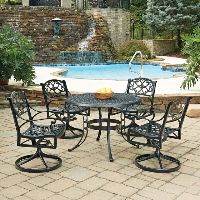 homestyles® Sanibel 5-Piece Black Outdoor Dining Set -1