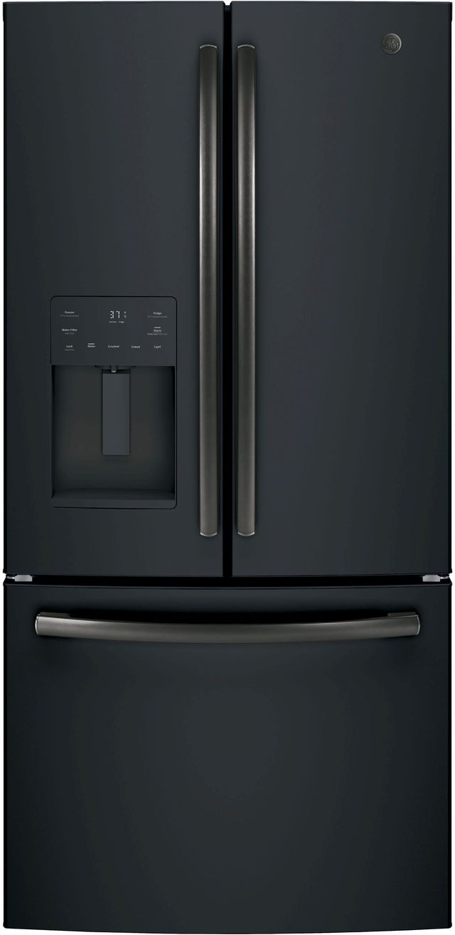 GE® 17.5 Cu. Ft. Black Slate Counter Depth French Door Refrigerator-0