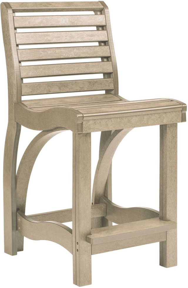 C R Plastics St. Tropez Beige Counter Stool-0
