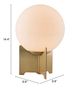 Zuo® Pearl  White/Brushed Brass Table Lamp-4