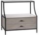Universal Explore Home™ Midtown Flannel Night Table with Dark Pewter Base-0