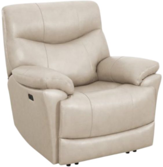 American Wholesale Furniture Madrid Beach Leather Power Recliner-0