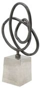 A & B Home Black Abstract Loop Decorative Statue-5