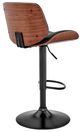 Armen Living Brock Black/Walnut Adjustable Bar Stool-2
