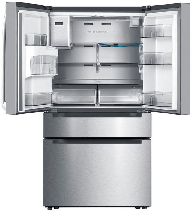 Midea® 36 in. 21.6 Cu. Ft. Stainless Steel Counter Depth French Door Refrigerator-1