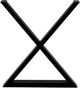 Corcoran Importation Zen 2-Piece Black X Table Legs Set-1