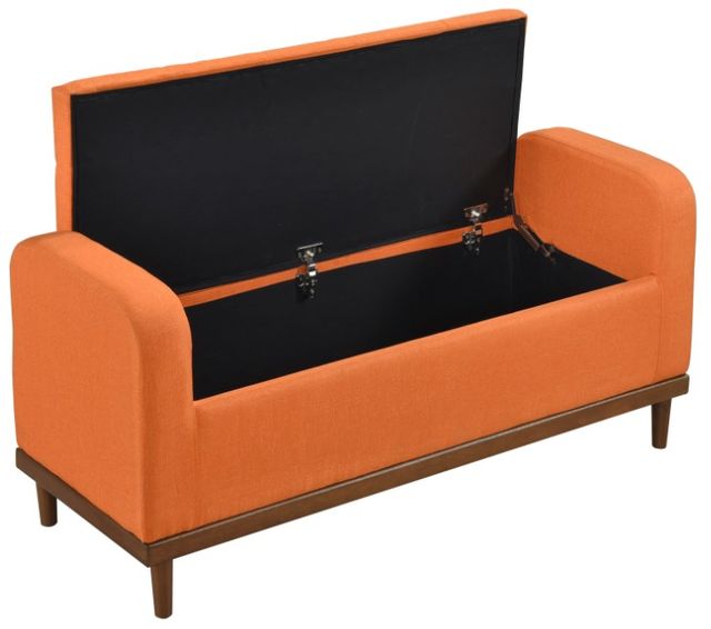 Homelegance® Brigitte Orange Lift Top Storage Bench-3