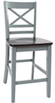 Jofran Inc. Asbury Park Autumn Brown/Gray X-Back Counter Stool-0