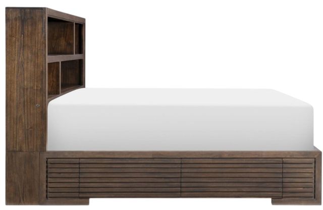 Legacy Classic Architect Onyx Queen Bookcase Panel Bed with 1-Side Storage-3