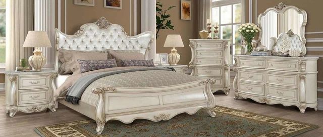 New Classic® Home Furnishings Monique 5-Piece White Queen Bedroom Set-0