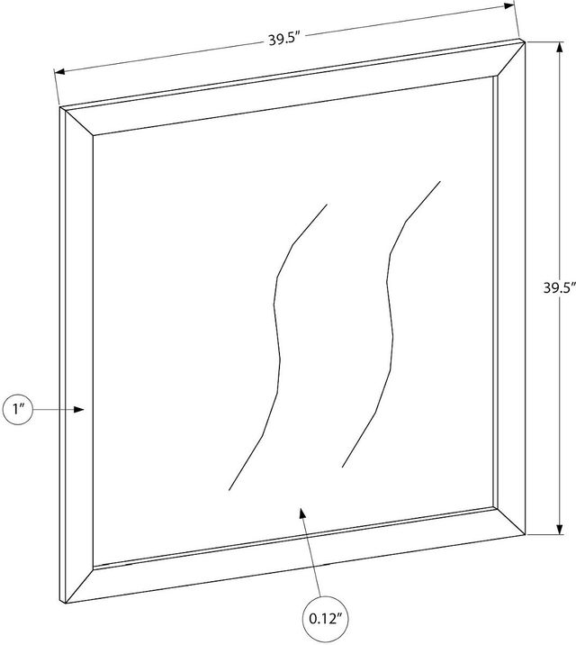 Monarch Specialties Inc. Bleached Oak/Rustic Oak Wall Mirror-1