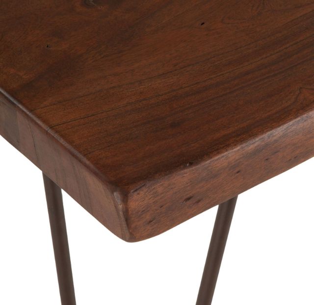 Home Trends & Design Vail Walnut Dining Table with Antique Zinc Base-3