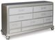 Signature Design by Ashley® Coralayne 4-Piece Silver King Panel Bed-2