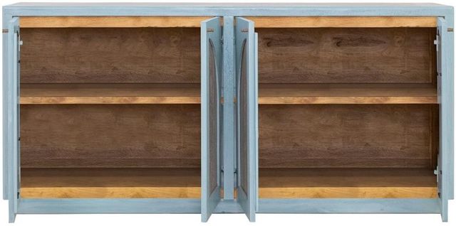 International Furniture Direct Arcadia Blue/Brown Console-3