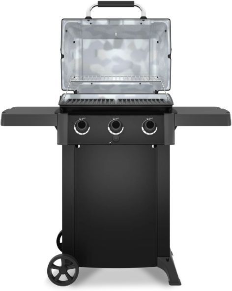 Broil King® Gem 310 Shadow 3-Burner Black Freestanding Liquid Propane Grill-1