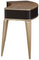 Michael Amini® Malibu Crest Crotch Mahogany Vanity Desk with Burnished Gold Legs-3