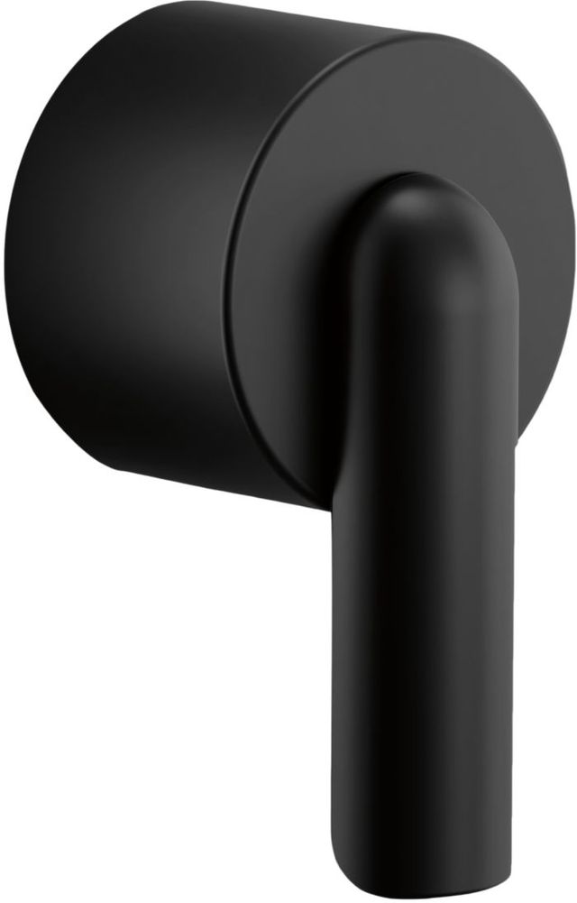 Brizo Roccesco™ Matte Black Pressure Balance Valve Trim Bent Lever Handle Kit-0