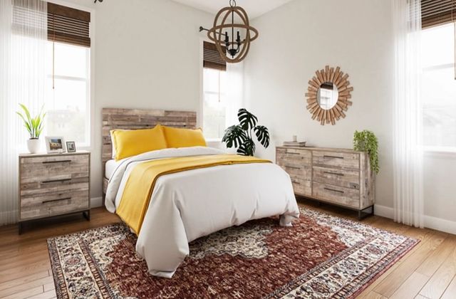 Signature Design by Ashley® Neilsville 3-Piece Whitewash Queen Panel Bed Set-4