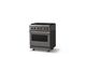 Viking® 5 Series 30" Damascus Gray Pro Style Dual Fuel (NG) Range with Polished Chrome Trim-2