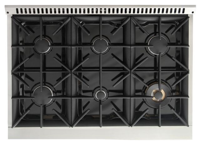 Kucht Professional KNG Series 36" Stainless Steel Pro Style Liquid Propane Gas Range with White Door-2