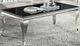 Furniture of America® Wetzikon Black Glass Coffee Table with Silver Legs-0