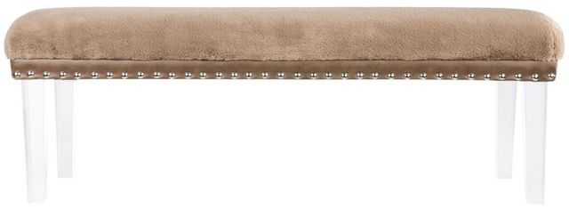 Jofran Inc. Brianna Mink Faux Fur Bench-2