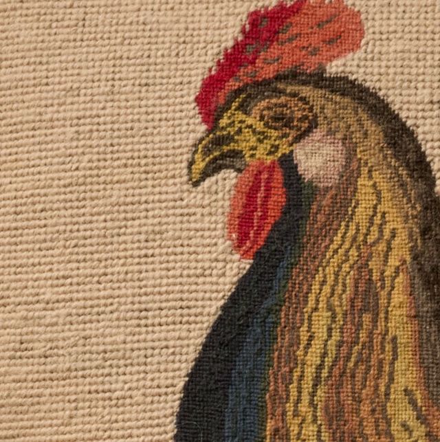 Nourison Home™ Mina Victory Vintage Pillow Beige Rooster 20"x20" Throw Pillow-2