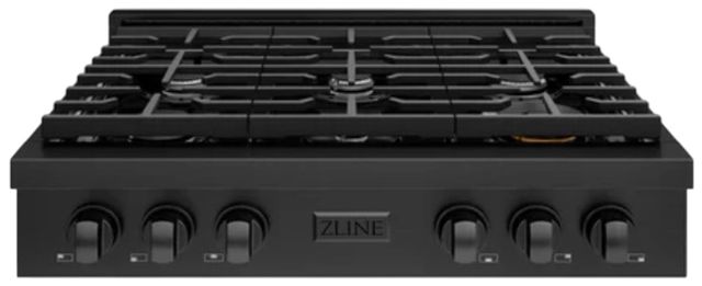 ZLINE Paramount 36" Black Stainless Steel Gas Cooktop -0