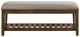 Intercon Andover Gray/Walnut Upholstered Bench-1