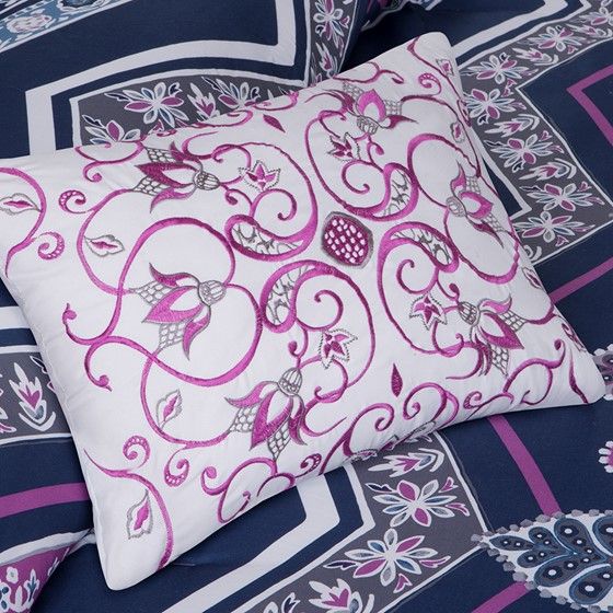 Olliix by Intelligent Design Adley Purple Twin/Twin Extra Large Comforter Set-1