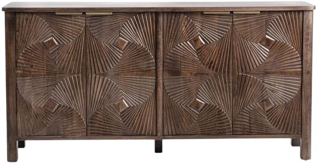 Classic Home Lina Kona Brown 4-Door Cabinet-3