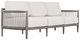 Uttermost® Borneo Dark Gray/Oyster White Fabric/Wooden Outdoor Sofa-0