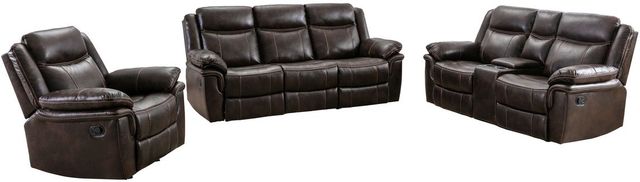 Mazin Furniture Peabody Brown Upholstered Rocker Recliner-2