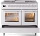 Ilve® Professional Plus II 40" White Pro Style Dual Fuel Range-4