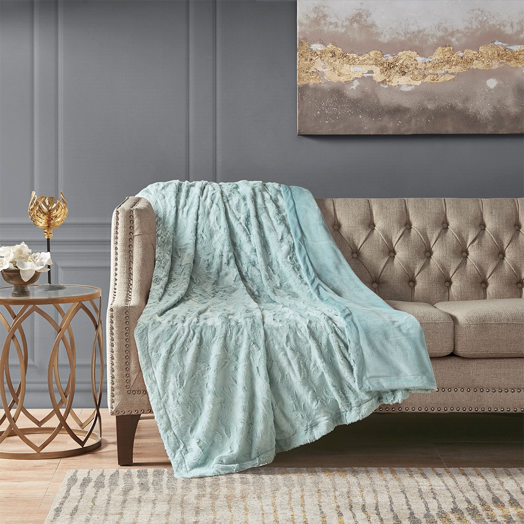 Madison Park Zuri Faux Fur Throw - Thumbnail 2