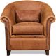 Campio Furniture Legacy Leather Dante Orange Chair-0
