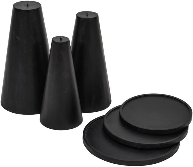 Jofran Inc. Global Archive Knox 3-Piece Black Nesting Table Set-2