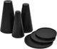 Jofran Inc. Global Archive Knox 3-Piece Black Nesting Table Set-2