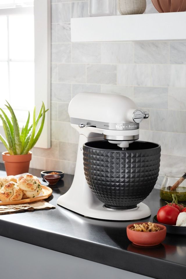 KitchenAid® 5 Quart Black Studded Ceramic Bowl-2