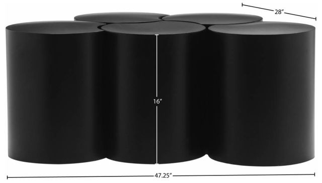 Meridian Furniture Dimple 5-Piece Matte Black 16" Modular Nesting Coffee Table Set-3
