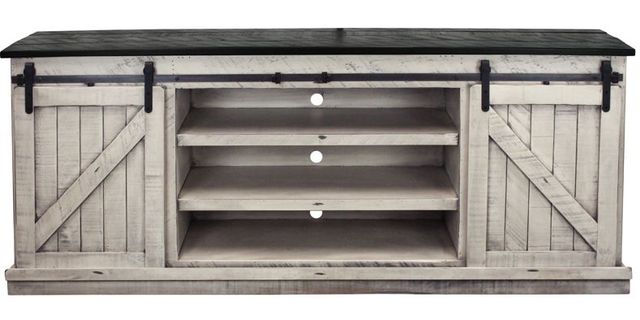 American Heartland Manufacturing 82" Rustic Two-Tone Provincial TV Stand-0